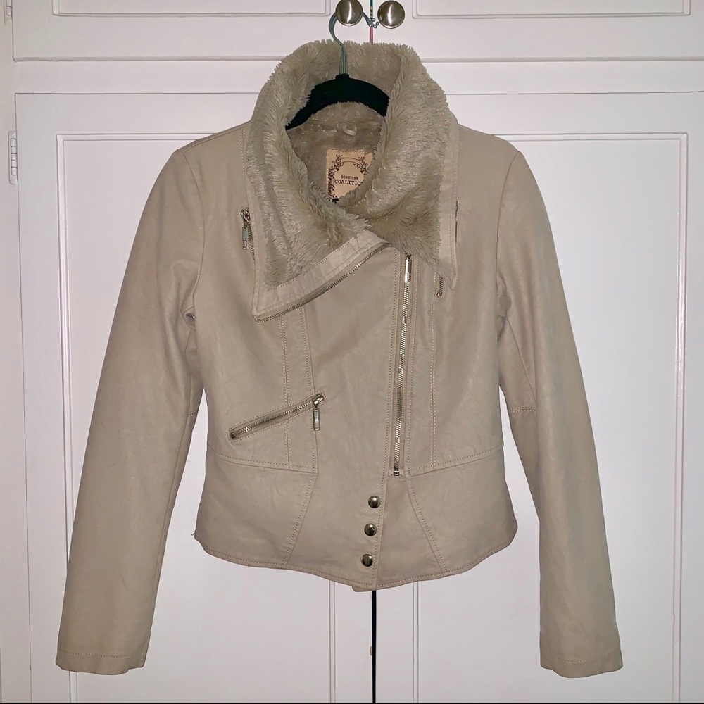 Moto cropped jacket